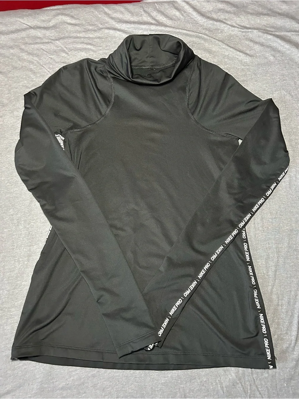 Nike Black Long-Sleeve Mock Neck Performance Top